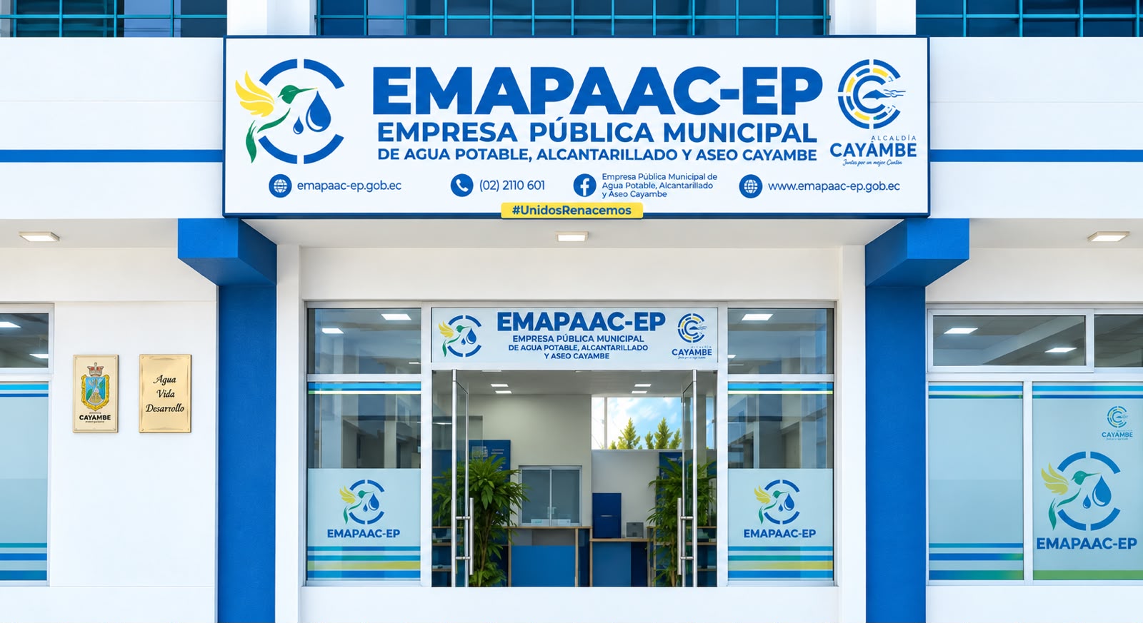 Edificio institucional de EMAPAAC-EP en Cayambe